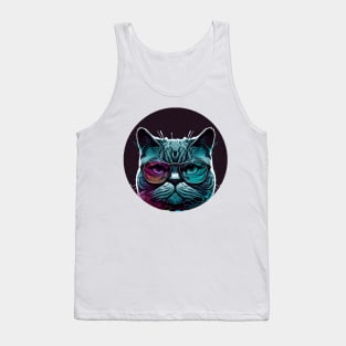 Cool Cat Grandpa Cool Cat Dad - Love Cat Tank Top